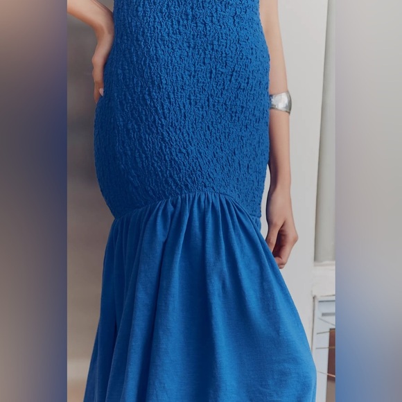 Anthropologie Celandine Strapless Popcorn Midi Dress - Picture 3 of 3